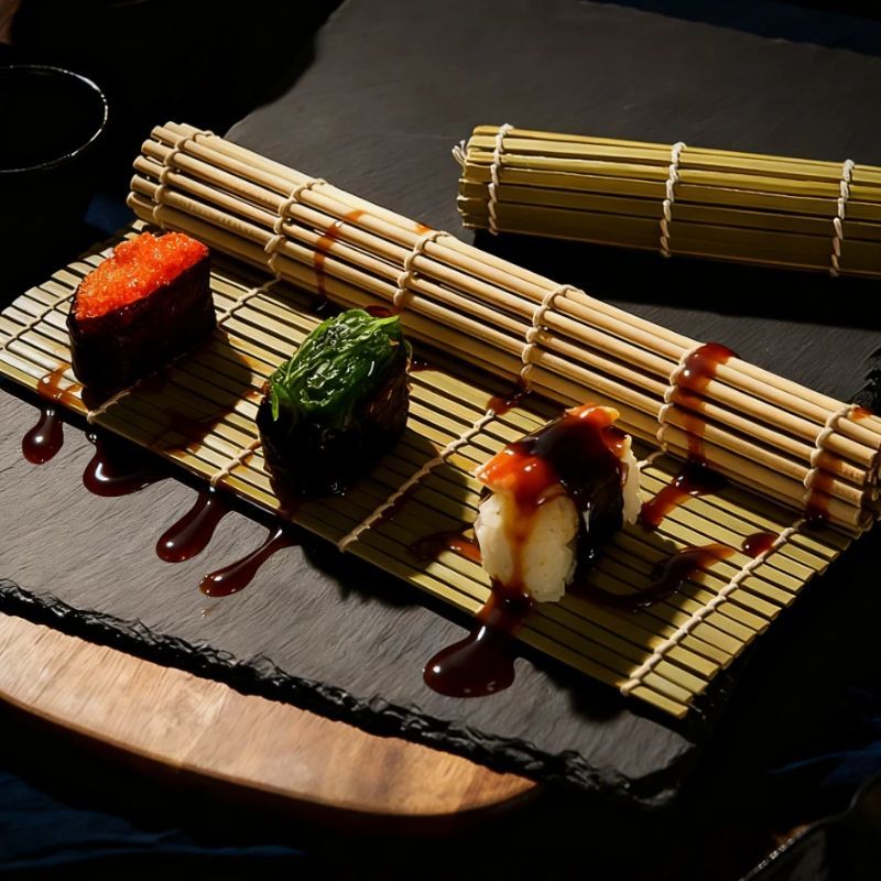 الخيزران الطبيعي السوشي حصيرة  - مراجعة Sushi Making Kit وسعره