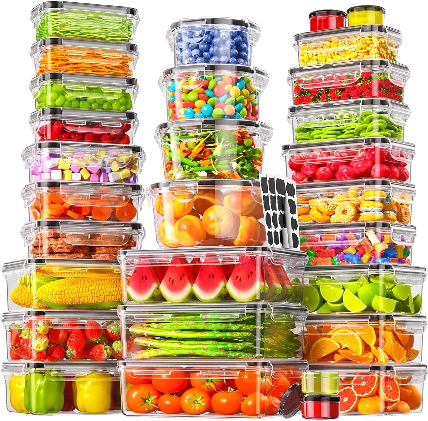 50 قطعة/25 عبوة من علب تخزين ا - مراجعة Bento Box وسعره